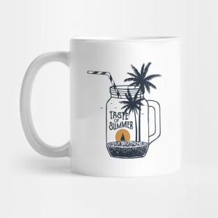 Beach In Cocktail Jar. Taste Of Summer. Double Exposure Style Mug